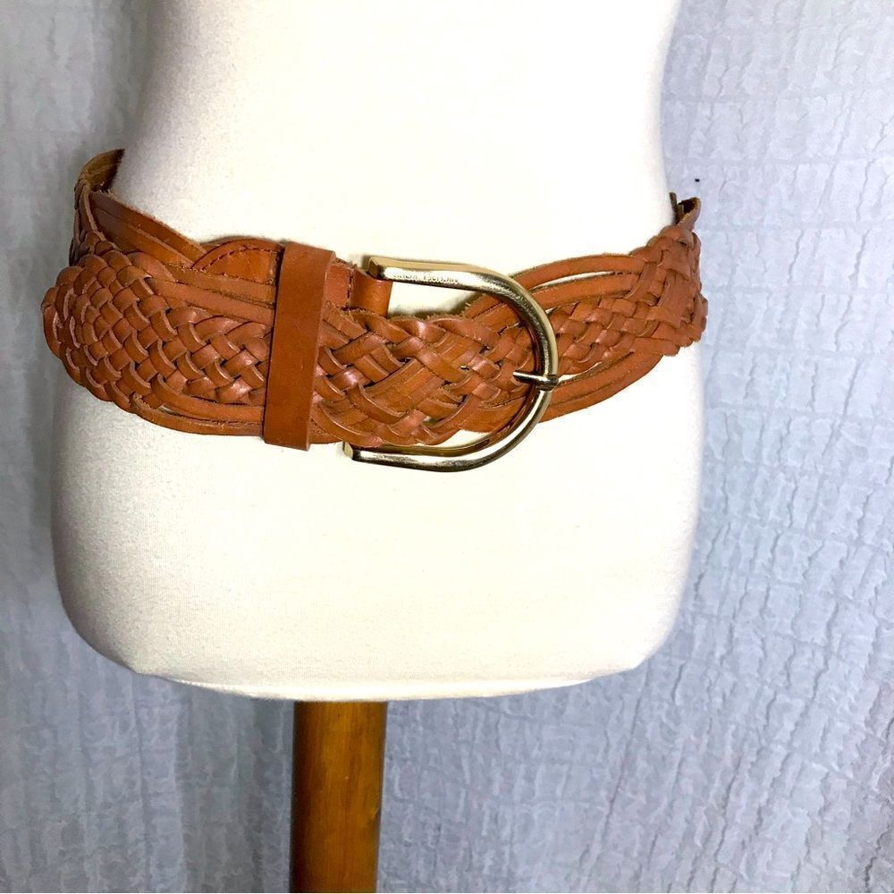 Michael Kors Braided Leather Belt Size Small